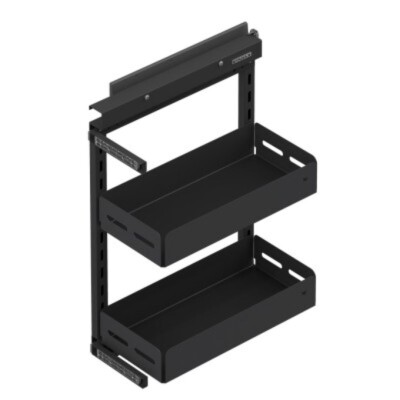 Starax 30cm Unique Box Yandan Gizli Raylı Ünite (90 Derece) Antrasit Renk Sol Yön (S-2205-UB-A) - 2