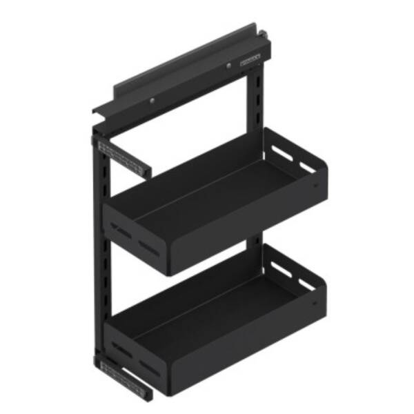 Starax 30cm Unique Box Yandan Gizli Raylı Ünite (90 Derece) Antrasit Renk Sol Yön (S-2205-UB-A) - 2