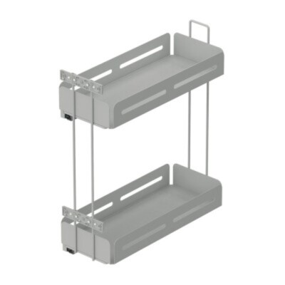 Starax 25cm Unique Box Gizli Raylı Deterjanlık (Çift Açılım) Beyaz Renk Sağ Yön (S-2444-UB-W) - 2