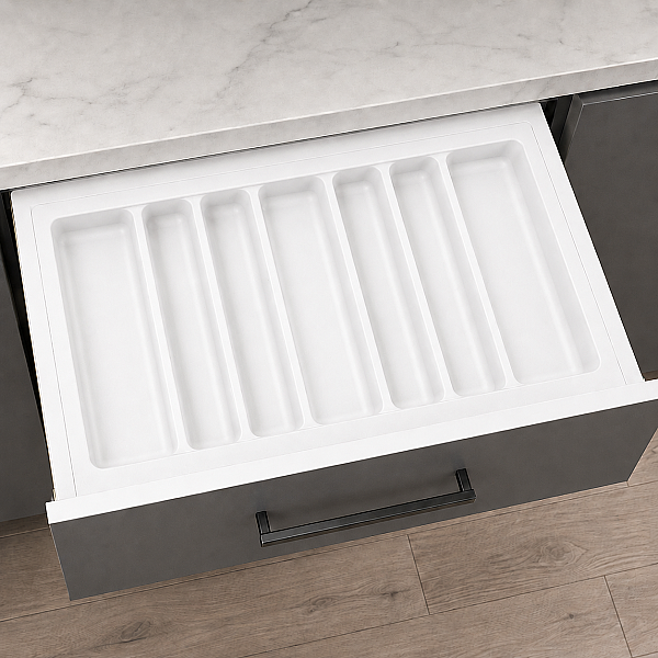 Starax 84x49 Beyaz Plastik Kepçelik 7 Gözlü Modül 90cm (S-2690-WP) - 2