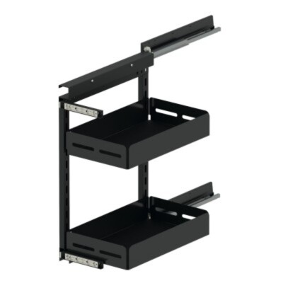 Starax 40cm Unique Box Yandan Gizli Raylı Ünite (90 Derece) Antrasit Renk Sağ Yön (S-2794-UB-A) - 2