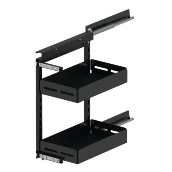 Starax 40cm Unique Box Yandan Gizli Raylı Ünite (90 Derece) Antrasit Renk Sağ Yön (S-2794-UB-A) - 2