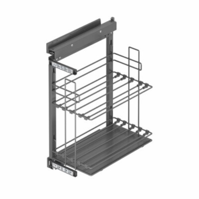 Starax 25cm Yandan Gizli Raylı Tepsilik Antrasit Renk (S-2899-A) - 2