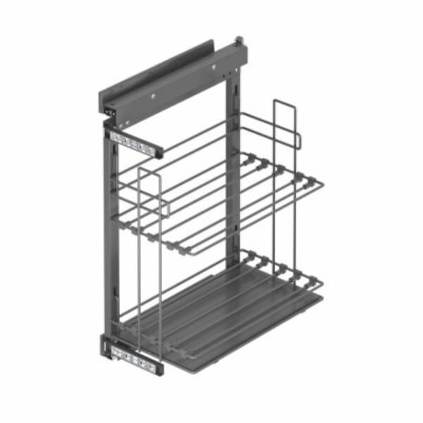 Starax 25cm Yandan Gizli Raylı Tepsilik Antrasit Renk (S-2899-A) - 2