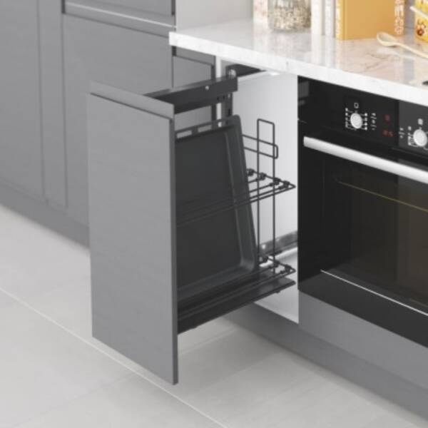 Starax 25cm Yandan Gizli Raylı Tepsilik Antrasit Renk (S-2899-A) - 1