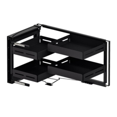 Starax 45cm Unique Box Kapağa Monte Kör Köşe Mekanizması Sağ Frenli Antrasit Renk (S-3002-UB-A) - 2