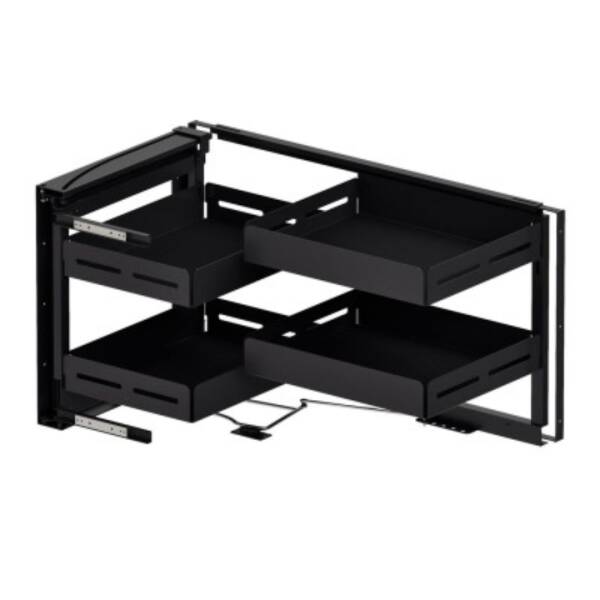 Starax 45cm Unique Box Kapağa Monte Kör Köşe Mekanizması Sağ Frenli Antrasit Renk (S-3002-UB-A) - 2