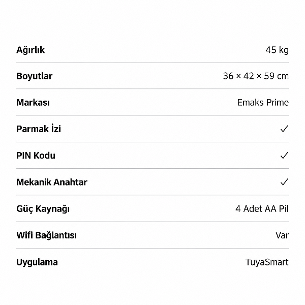 Emaksprime Mat Altın Akıllı Güvenlik Kasası G40-59 45 Kg (EE.SBX.G40.59.R008) - 5