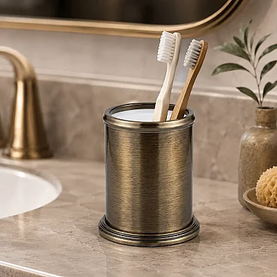 Gedy Scala Tezgah Üstü Diş Fırçalık Parlak Bronz (A.1WC.91178/OW) - 1