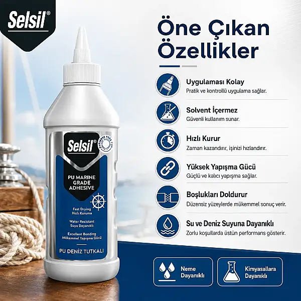 Selsil Deniz Tutkalı Bal Rengi 500gr (SEL10) - 3