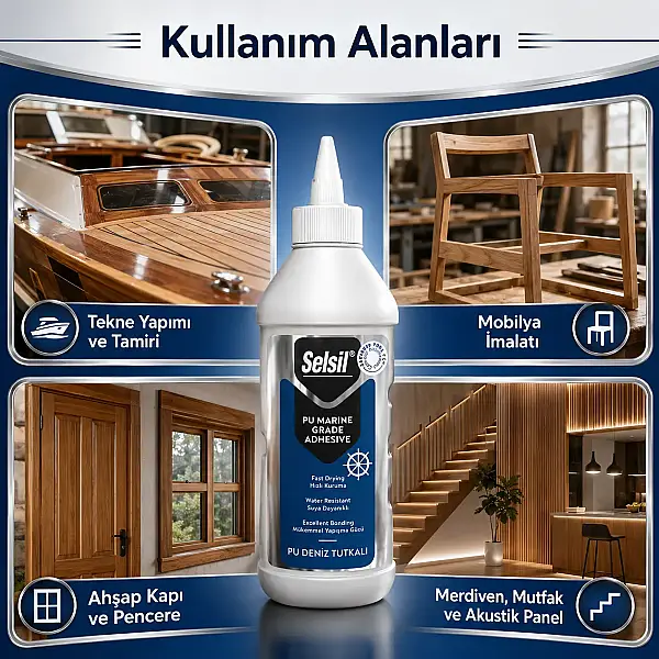 Selsil Deniz Tutkalı Bal Rengi 500gr (SEL10) - 4