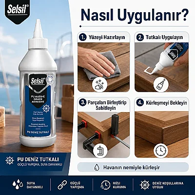 Selsil Deniz Tutkalı Bal Rengi 500gr (SEL10) - 5