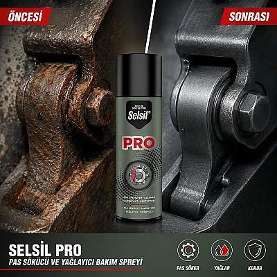Selsil PRO Pas Sökücü ve Yağlayıcı Bakım Spreyi SEL35) - 1