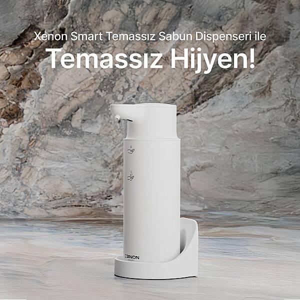 Sensörlü Sabunluk | Şarjlı, Otomatik, Temassız, Sıvı Sabunluk, Beyaz (X6840_M0) - 5