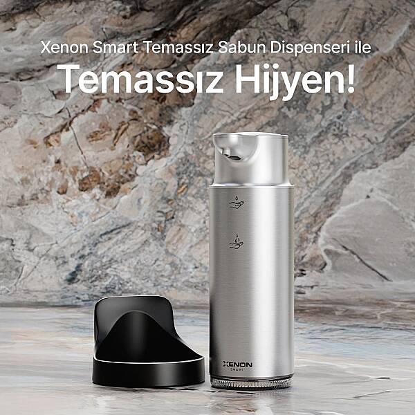 Sensörlü Sabunluk | Şarjlı, Otomatik, Temassız, Sıvı Sabunluk, Gri (X6840_M1) - 2