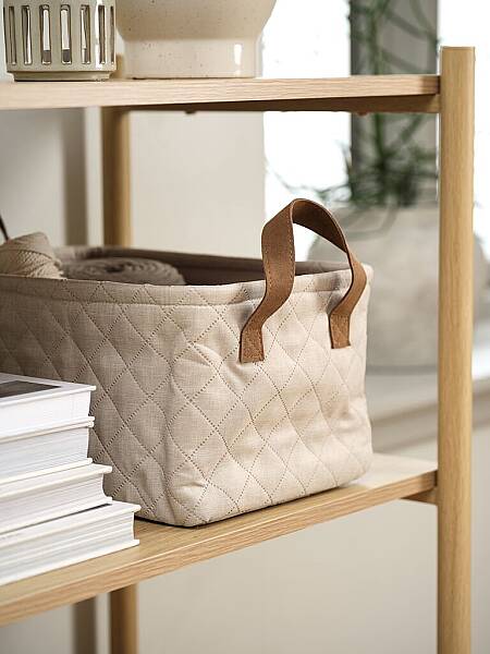 Sese Tutacaklı Sepet Bej 23x33x18cm (4912532) - 2