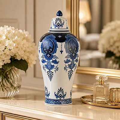 Seramik Dekoratif Vazo 26,5*26,5*51 cm (AK.WLT0551) - 5