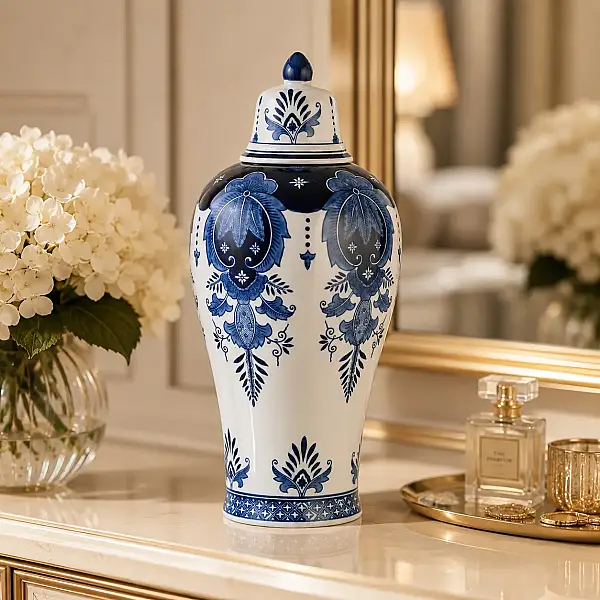 Seramik Dekoratif Vazo 26,5*26,5*51 cm (AK.WLT0551) - 5