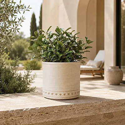 Seramik Saksı Açık Kahve 16*14 cm (AK.JH0066) - 3