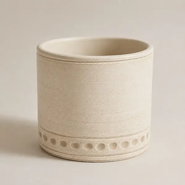 Seramik Saksı Açık Kahve 16*14 cm (AK.JH0066) - 7