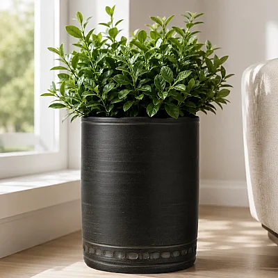 Seramik Saksı Kirli Kahve 17*25 cm (AK.JH0071) - Vitale (1)
