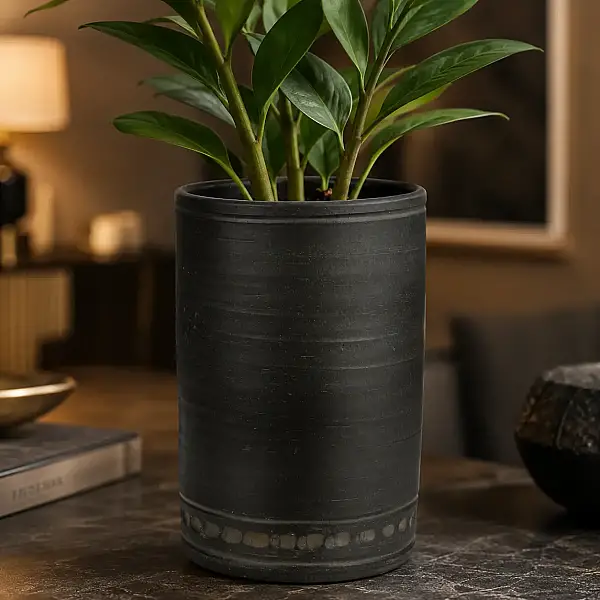 Seramik Saksı Kirli Kahve 17*25 cm (AK.JH0071) - 4