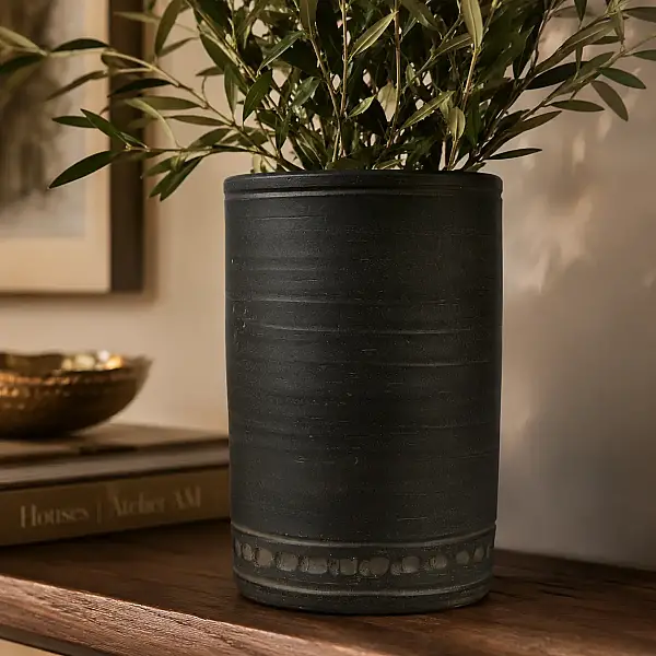 Seramik Saksı Kirli Kahve 17*25 cm (AK.JH0071) - 5
