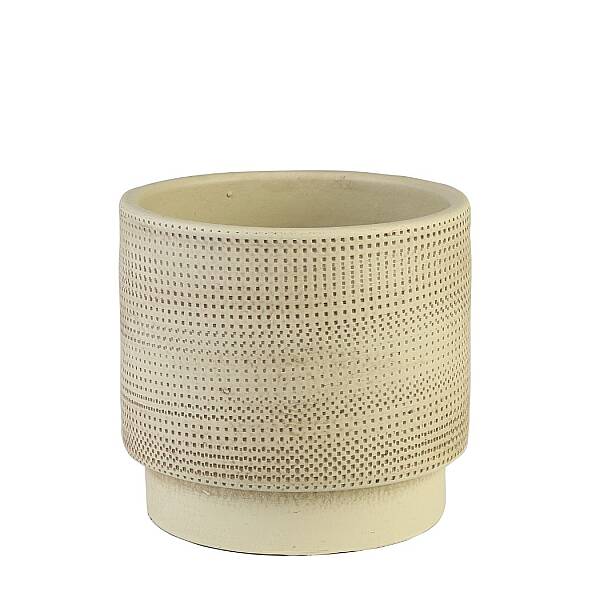 Seramik Saksı Light Bej 14*13 cm (AK.JH0027) - 1