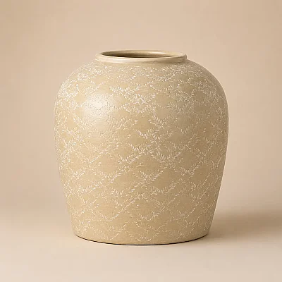 Seramik Vazo Kahve 27*30 cm (AK.JH0013) - Vitale (1)