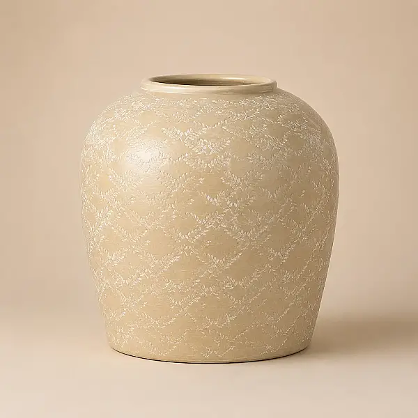 Seramik Vazo Kahve 27*30 cm (AK.JH0013) - 2
