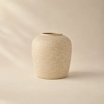 Seramik Vazo Kahve 27*30 cm (AK.JH0013) - 4