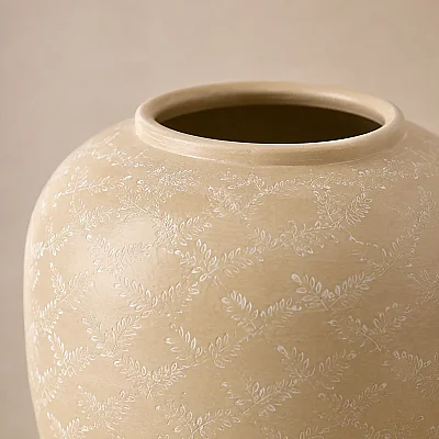 Seramik Vazo Kahve 27*30 cm (AK.JH0013) - 5