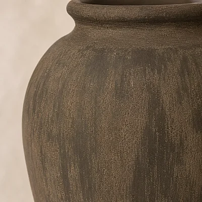 Seramik Vazo Kahverengi Sand Chocolate 24*30 cm (AK.JH0019) - Vitale (1)