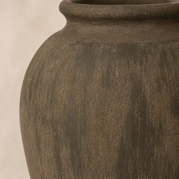 Seramik Vazo Kahverengi Sand Chocolate 24*30 cm (AK.JH0019) - 2