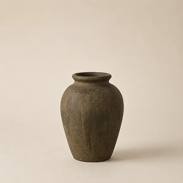 Seramik Vazo Kahverengi Sand Chocolate 24*30 cm (AK.JH0019) - 5
