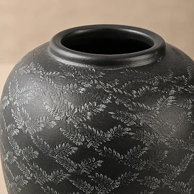 Seramik Vazo Koyu Gri 23*25 cm (AK.JH0010) - 3