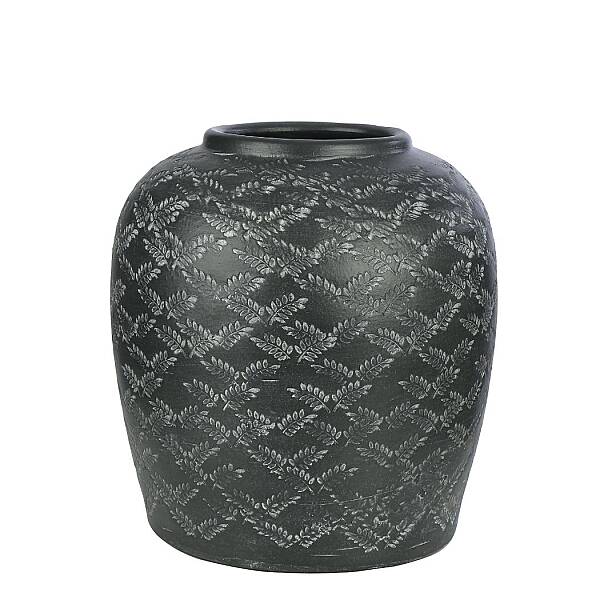 Seramik Vazo Koyu Gri 27*30 cm (AK.JH0012) - 7