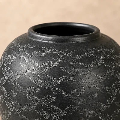 Seramik Vazo Koyu Gri 27*30 cm (AK.JH0012) - 4