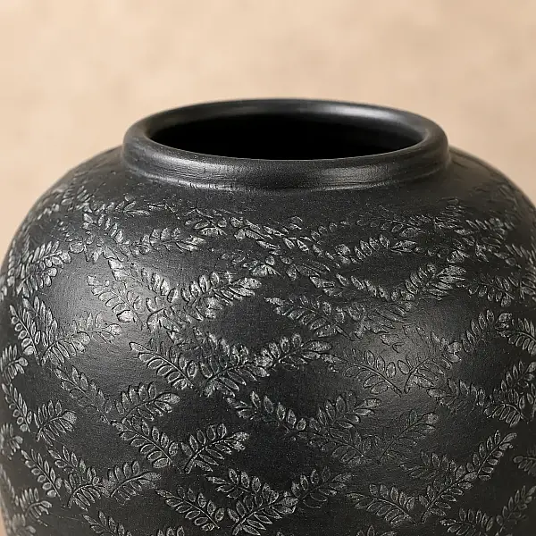 Seramik Vazo Koyu Gri 27*30 cm (AK.JH0012) - 4