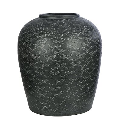 Seramik Vazo Koyu Gri 36*40 cm (AK.JH0014) - Vitale