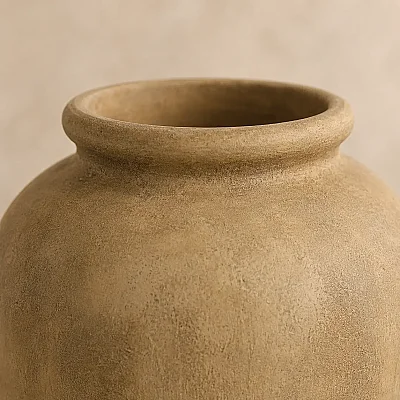 Seramik Vazo Kum Beji 24*30 cm (AK.JH0018) - Vitale (1)