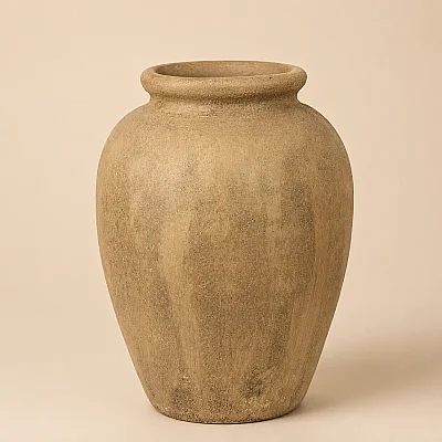 Seramik Vazo Kum Beji 24*30 cm (AK.JH0018) - 4