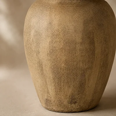 Seramik Vazo Kum Beji 24*30 cm (AK.JH0018) - 5