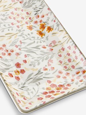 Sese Emıl Çiçekli Servis Tabağı G11xU25cm (4912568) - 4