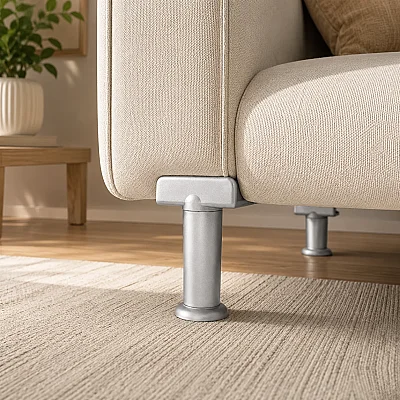 Sese U Tipi Mobilya Ayağı Plastik Mat Krom 10cm (401-14-10-24) - Sese (1)