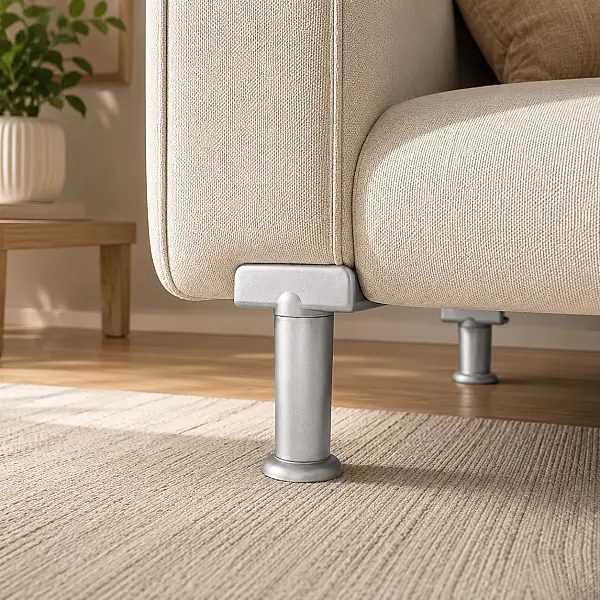 Sese U Tipi Mobilya Ayağı Plastik Mat Krom 10cm (401-14-10-24) - 2