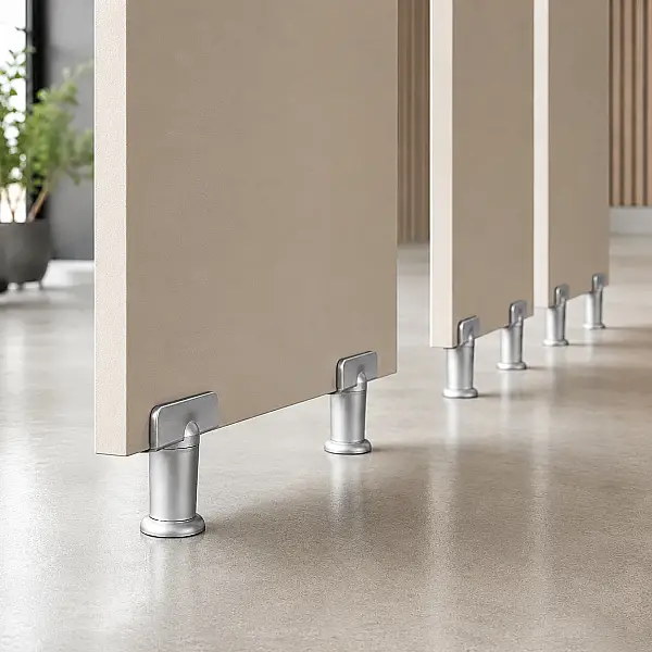 Sese U Tipi Mobilya Ayağı Plastik Mat Krom 10cm (401-14-10-24) - 1