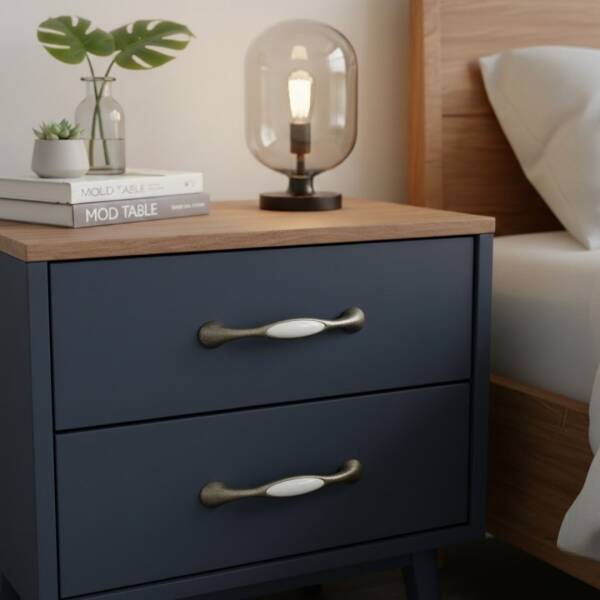 Tomurcuk Porselen Mobilya Kulbu Beyaz 128mm (198-34-128-20) - 1