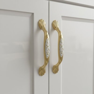 Tomurcuk Porselen Beyaz Mobilya Kulbu 128mm (198-18-128-28) - Tomurcuk Porselen