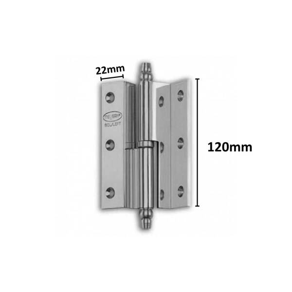 Meysan Cumbalı Sağ Menteşe Saten Renk 12cm (104-06-12-81R) - 2